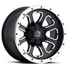 Set 4 14" Vision ATV 548 Commander Black Machined Wheels 14x7 4x156 Rims 2.5mm