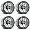 Set 4 17" Vision 350 Ojos Beadlock Machined 17x9 Wheels 5x5 (5x127) -40mm Rims