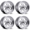 Set 4 15" Vision American Muscle 521H Nitro Polished Wheel 15x4 5x4.75 Rim -19mm