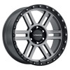 Set 4 17" Vision Off-Road 354 Manx 2 Satin Grey Wheels 17x9 5x5 Truck Rims 12mm