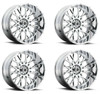 Set 4 20" Vision 412 Rocker Chrome 20x9 Wheels 8x6.5 (8x165.1) 12mm Rims