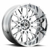 Set 4 20" Vision 412 Rocker Chrome 20x9 Wheels 8x6.5 (8x165.1) 12mm Rims