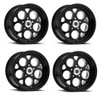 Set 4 15" Vision 561 Sport Mag Gloss Black with Milled Windows 15x8 Wheels 5x4.75 (5x120.65) 27mm Rims