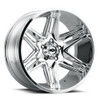 Set 4 20" Vision Off-Road 363 Razor Chrome Wheels 20x10 6x5.5 Lifted Rims -25mm