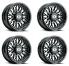 Set 4 20" Vision 402 Riot Gloss Black Machined Face Wheels 20x12 8x180 Rim -51mm Set 4 20" Vision 402 Riot Gloss Black Machined Face Wheels 20x12 8x180 Rim -51mm