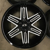 20" Vision Off-Road 363 Razor Gloss Black Milled Spoke Wheel 20x10 8x6.5 -25mm