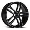Set 4 20" Vision Street 475 Clutch Black Machined Wheels 20x9 5x4.5 38mm Rims