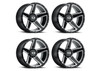 Set 4 15" Vision HD 390 Empire Gloss Black Milled Spoke Wheels 15x6 6x5.5 0mm Set 4 15" Vision HD 390 Empire Gloss Black Milled Spoke Wheels 15x6 6x5.5 0mm