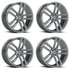 Set 4 22" Vision 475 Clutch Hyper Silver 22x9 Wheels 5x4.5 (5x114.3) 38mm Rims