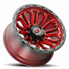 Set 4 20" Vision 405 Korupt Gloss Red w/Gloss Black Lip 20x9 Wheels 6x5.5 (6x139.7) 12mm Rims