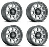 Set 4 20" Vision Off-Road 350 Ojos Satin Grey Wheels 20x9 6x5.5 Truck Rims 12mm