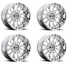 Set 4 18" Vision Off-Road 412 Rocker Chrome Wheels 18x9 6x5.5 Lifted Rims -12mm