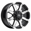 Set 4 17" Vision 413 Valor Gloss Black Machined Face Wheels 17x8.5 8x6.5 Rim 0mm