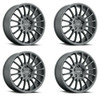 Set 4 20" Vision Street 477 Monaco Satin Black Wheels 20x8.5 5x115 Rims 35mm
