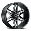 Set 4 22" Vision 363 Razor Gloss Black Milled Spoke Wheels 22x12 8x170 -51mm