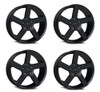 Set 4 20" Vision 472 Switchback Satin Black 20x9 Wheels 5x115 15mm Rims