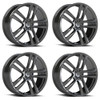 Set 4 20" Vision 475 Clutch Gunmetal 20x9 Wheels 5x120 35mm Rims