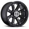 Set 4 12" Vision ATV 393 Lockout Matte Black Wheels 12x8 4x110 Rims -61mm
