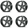 Set 4 15" Vision Street 469 Boost Black Machined Wheels 15x6.5 5x4.25 Rims 38mm