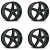 Set 4 17" Vision Street 469 Boost Satin Black Wheels 17x8 5x115 38mm Rims