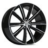 18" Vision Street 471 Splinter Gloss Black Machined Wheel 18x18.5 5x4.5 Rim 32mm