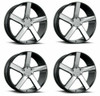 Set 4 20" Vision Street 472 Switchback Black Machined Wheels 20x9 6x120 30mm Rim