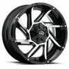 Set 4 18" Vision 422 Prowler Gloss Black Machined Face 18x9 Wheels 6x5.5 (6x139.7) -12mm Rims