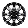 Level 8 Slingshot 17x8.5 5x5.0 Gloss Black W/ Machined Face Wheel 17" -10mm Rim
