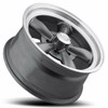 Set 4 17" Vision Muscle 141H Legend Gunmetal Machined Lip Wheels 17x8 5x4.5 19mm