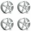 Set 4 17" Vision Street 469 Boost Silver Wheels 17x8 5x4.5 (5x114.3) 38mm Rims