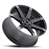 Set 4 22" Vision Street 9042 Sultan Black w\Anthracite Wheels 22x9.5 6x135  25mm