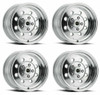 Set 4 15" Vision American Muscle 531 Sport Lite Polished 15x10 5x4.75 Rims 25mm