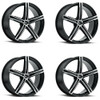 Set 4 20" Vision 469 Boost Gloss Black Machined Face 20x8.5 Wheels 5x112 35mm Rims