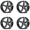Set 4 20" Vision 469 Boost Gloss Black Machined Face 20x8.5 Wheels 5x112 35mm Rims