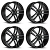 Set 4 22" Vision Street 475 Clutch Black Machined Face Wheel 22x9 5x4.5 38mm Rim