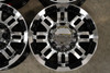 Set 4 15" Vision HD 375 Warrior Black Machined Face Wheels 15x6 6x5.5 Rims 0mm