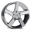 Set 4 20" Vision Street 472 Switchback Chrome Wheels 20x9 5x5.5 15mm Street Rims