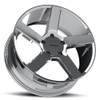 Set 4 20" Vision Street 472 Switchback Chrome Wheels 20x9 5x5.5 15mm Street Rims