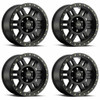 Set 4 18" Vision Off-Road 398 Manx Matte Black Wheels 18x9 8x6.5 Truck Rims 12mm