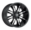 Set 4 17" Vision 423 Manic Gloss Black Machined Face 17x9 Wheels 8x6.5 (8x165.1) 12mm Rims