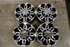 Set 4 16" Vision 375 Warrior Gloss Black Machined Face Wheels 16x8 6x4.5 12mm