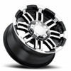 Set 4 18" Vision 375 Warrior Gloss Black Machined Face 18x8.5 Wheels 6x4.5 (6x114.3) 18mm Rims