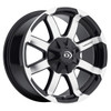 Set 4 16" Vision 413 Valor Gloss Black Machined Face 16x8 Wheels 8x170 0mm Rims
