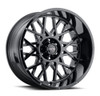 Set 4 20" Vision Off-Road 412 Rocker Gloss Black Wheels 20x12 6x5.5 Rims -51mm