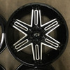 Set 4 22" Vision 363 Razor Gloss Black Milled Spoke Wheels 22x10 6x5.5 Rim -19mm