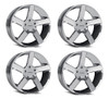 Set 4 22" Vision Street 472 Switchback Chrome Wheels 22x9.5 6x5.5 Rims 30mm