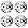 Set 4 17" Vision Off-Road 375 Warrior Chrome Wheels 17x8.5 8x6.5 Truck Rims 18mm