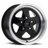Set 4 15" Vision American Muscle 521H Nitro Black Machined 15x4 4x4.25 Rim -19mm