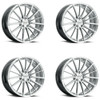 Set 4 17" Vision Street 473 Axis Hyper Silver Machined Face 17x8 5x112 38mm Rims