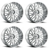 Set 4 22" Vision Off-Road 404 Brawl Chrome Wheels 22x10 8x180 -19mm Lifted Rims